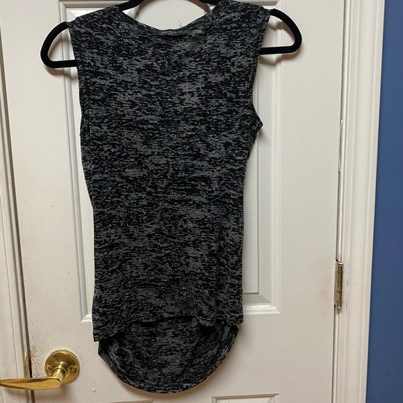 Maurices  Ruched Tank top heather gray Black Top Small - Picture 2 of 7
